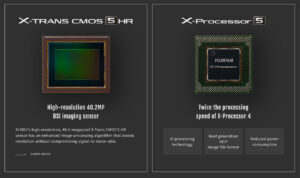 Fujifilm X100VI 配備了 40.2MP 背照式 X-Trans™ CMOS 5 HR 感光元件,內置五軸六級機身防震功能,而且使用 X-Processor 5 影像處理引擎。